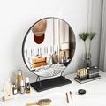 ACHZYFT Table Mirror,Vanity Mirror,Mirror Dressing Table Mirror,30 X 30cm,40 X 40cm,50 X 50cm Round Mirror, For Dressing Table Desk, Bathroom, Bedroom(Size:40cm,Color:Black)