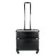 AR BRAND EST. 2021 Aluminium Pilot Wheeled Trolley Case Hard Briefcase Black Silver (Black)