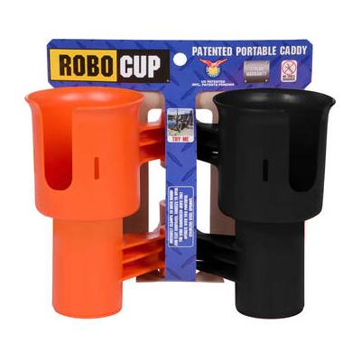 RoboCup Clamp-On Dual-Cup & Drink Holder (Orange & Black) 07-116-OB