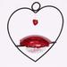 Birds Choice Hummingbird Feeder Heart Shape for Nectar Metal in Red | 9 H x 4.5 W x 8 D in | Wayfair HHF