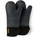 Deiss Pro 2-piece Heat & Stain Resistant Silicone Oven Mitts for Cooking Silicone in Black | 15.1 H x 7.5 W in | Wayfair MTVN1112U