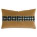 Eastern Accents Uma Velvet Lumbar Rectangular Pillow Cover & Insert in Gold Polyester/Polyfill/Velvet in Blue/Navy/Yellow | Wayfair 7UI-ST-DEC-242