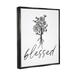 Stupell Industries Cheerful Daisy Flowers Botanical Arrangement Blessed Script by Lettered & Lined - Floater Frame Print on Canvas in Green | Wayfair