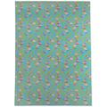 White 60 x 36 x 0.08 in Area Rug - ADELAIDE FLORAL OCEAN Laundry Mat By East Urban Home Polyester | 60 H x 36 W x 0.08 D in | Wayfair