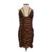 Urban Outfitters Cocktail Dress - Mini Halter Sleeveless: Brown Dresses - Women's Size Small