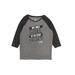 Instant Message 3/4 Sleeve T-Shirt: Gray Tops - Kids Boy's Size X-Large
