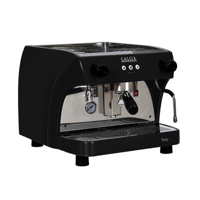 Gaggia RUBYPRO1GPO Semi Automatic Commercial Espresso Machine w/ 1 Groups, 1 Steam Valves, & 1 Hot Water Valve - 120v/1ph, Black