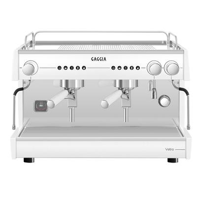 Gaggia VETRO2GTC + INSTALL WHITE (MGV292XTPUS) Semi Automatic Commercial Espresso Machine w/ 2 Groups, 2 Steam Valves, & 2 Hot Water Valve - 220v/1ph, Stainless Steel