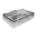 Spring USA 2571-6/11 Radiance 10 qt Rectangular Induction Chafer - Lift Off Glass Lid, Stainless Steel