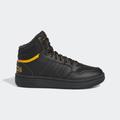 Sneaker ADIDAS SPORTSWEAR "HOOPS MID 3.0 KIDS" Gr. 39, schwarz (core black, core preloved yellow) Kinder Schuhe Laufschuhe