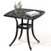 Pellebant Outdoor Cast Aluminum Side Table with Umbrella Hole - 21 inches long * 21 inches wide * 20.9 inches high