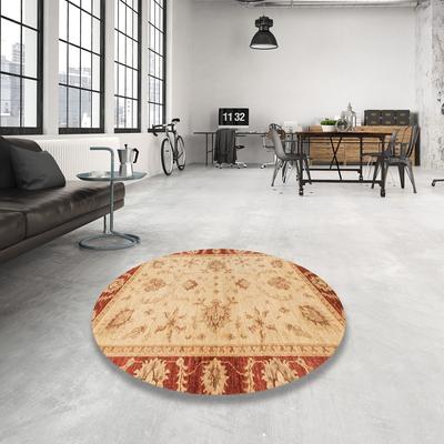 Ahgly Company Machine Washable Abstract Pumpkin Orange Area Rugs