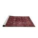 Ahgly Company Machine Washable Abstract Red Wine or Wine Red Area Rugs