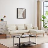 Convertible Sectional Sofa sleeper, Right Facing L-shaped Sofa Counch For Living Room- Chaise