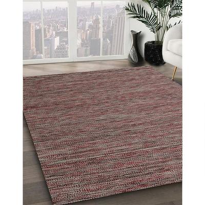 Ahgly Company Machine Washable Contemporary Bakers Brown Area Rugs