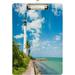 Hyjoy Lighthouse Landscape Clipboard Cute Design Letter Size Clipboard A4 Standard Size 9 x 12.5 Inch with Low Profile Metal Clip for Students Classroom Office Women Kids