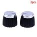 (Silver) 2Pcs 19.5x15.5mm Plastic Guitar AMP Amplifier Knobs Cap For Marshall Guitar AMP Effect Pedal Overdrive 1/4 Brass Insert