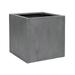 Pottery Pots Natural Block Square Planter Pot Indoor Outdoor Fiberstone Planter Box 16-in - Medium - 16 Grey