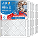 14x24x1 Air Filter MERV 11 Comparable to MPR 1000 MPR 1200 & FPR 7 Electrostatic Pleated Air Conditioner Filter 6 Pack HVAC Premium USA Made 14x24x1 Furnace Filters by AIRX FILTERS WICKED CLEAN AIR.