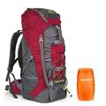 Hiking Backpack NACATIN Lightweight Knapsack Climbing Rucksack for Travel Water-Resistant Red