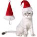 Pet Christmas Santa Hat for Cats Small Dogs Adjustable Puppy Xmas Cap Doggy Holiday Headgear