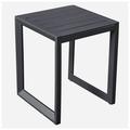 HElectQRIN Outdoor Side Table Aluminum Patio End Table Patio Coffee Bistro Table Small Square Table Dark Grey