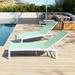 VREDHOM Aluminum Adjustable Outdoor Chaise Lounge (Set of 2) Green