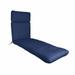 Home Fashions International Outdoor/ Indoor Chaise Lounge Chair Cushion for Patio Furniture 22 x 76 x 3 Navy