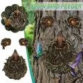 QTOCIO Garden Tools Hummingbird Feeders Bird Feeder Tree Face Decor Outdoor F-u-n-Old Man Tree Sculpture Yard Art Garden