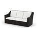 Saint Birch Contemporary Cast Iron Outdoor Wicker Sofa in Beige