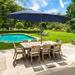 Ainfox 15Ft Patio Umbrella with Crank Without Base Navy Blue
