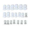 TOYMYTOY 20pcs Waterproof Cable Gland Connectors Joints Nylon Plastic Cable Glands For Electrical Equipment White (M8/10/12/16/18 Each 4pcs)