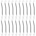 NUOLUX 20Pcs Ponytail Hooks Headband Hair Claw Hair Clips Rubber Bands Hair Styling Hair Braid (Black)