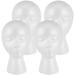 NUOLUX 4pcs Mannequin Head Foam Head Display Holder for Wigs Caps Hats Mask Headdress