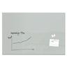 Sigel GL221 Glas-Whiteboard / große Glasmagnettafel Artverum, 150x100 cm, grau