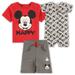 Infant Mickey Mouse Gray/Navy T-Shirt, Shorts & Romper Set