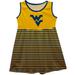 Girls Toddler Vive La Fete Gold West Virginia Mountaineers Striped Tank Top Dress