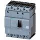 Siemens, SENTRON MCCB Molded Case Circuit Breaker 4P 40A, Breaking Capacity 25 kA, DIN Rail Mount