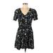 Bright & Beautiful Company Casual Dress: Black Print Dresses - Women's Size 6
