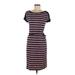 Lauren Jeans Co. Casual Dress: Blue Stripes Dresses - Women's Size Medium