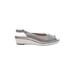 Taryn Rose Wedges: Gray Solid Shoes - Women's Size 7 1/2 - Almond Toe