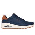 Skechers Men's Uno - Suited On Air Sneaker | Size 9.5 | Navy | Synthetic/Leather/Synthetic