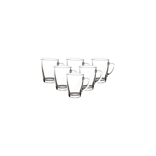 LUXENTU Glasbecher Kaffeebecher 300 ml 6er Set