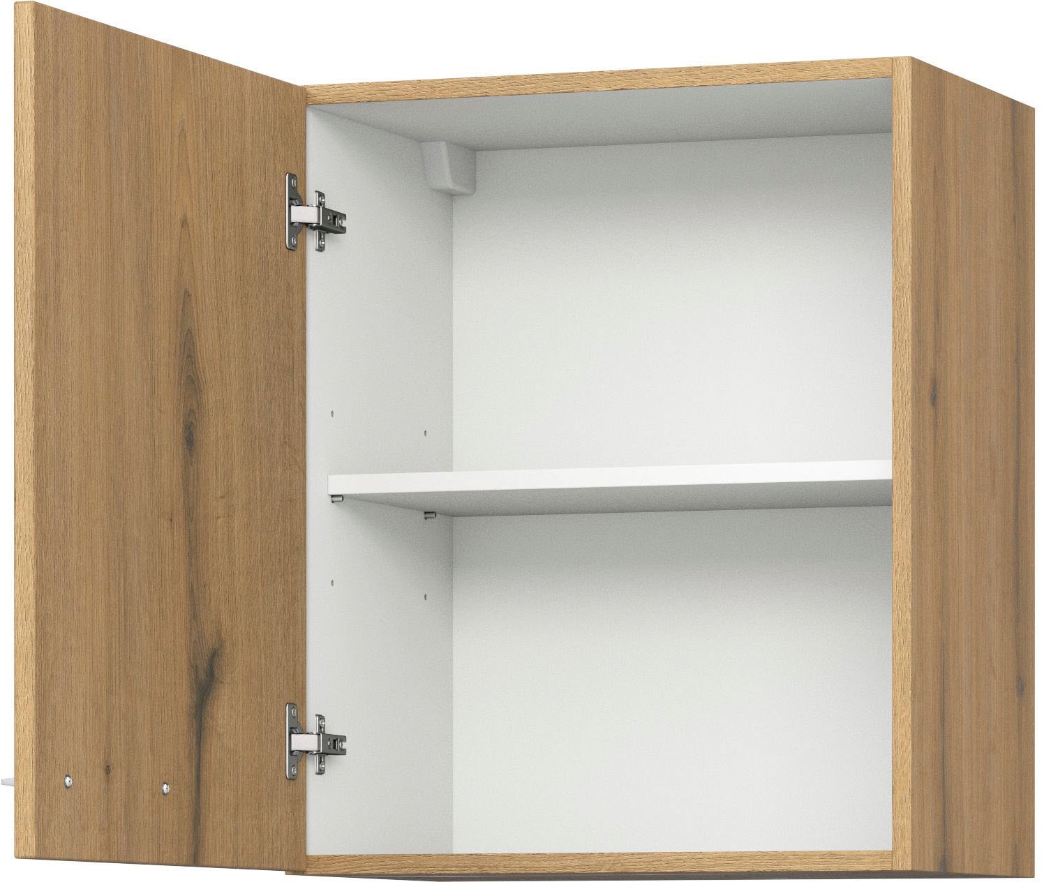 Hängeschrank KOCHSTATION "KS-Trea O60-60", braun (eiche astig), B:60cm H:60cm T:35cm, Schränke, inklusive Einlegeboden, Breite 60 cm, Höhe 60 cm Image