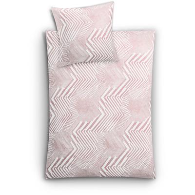 Bettwäsche KLEINE WOLKE "Macra", rosa (pastellrose), B/L: 135cm x 200cm, Mako-Satin, B/L: 80cm x 80cm, Mako-Satin, Obermaterial: 100% Baumwolle, Bettwäsche, mit grafischem Print Image
