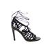 DV by Dolce Vita Heels: Black Print Shoes - Women's Size 6 - Open Toe