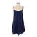 Lilly Pulitzer Cocktail Dress - A-Line Scoop Neck Sleeveless: Blue Solid Dresses - Women's Size Small