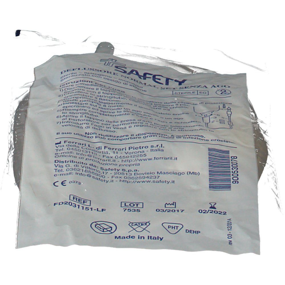 Safety Deflussore sterile senza ago 1 pz Set di infusione
