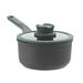 BergHOFF Forest Non-stick Cast Aluminum Saucepan 7", 2.1qt. w/ Glass Lid Non Stick/Aluminum in Black/Brown/Gray | 3.3 H x 7 W in | Wayfair 3950377