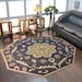 Black/White 48 x 0.75 in Area Rug - Canora Grey Hand Tufted Wool Oriental Area Rug Charcoal Wool | 48 W x 0.75 D in | Wayfair